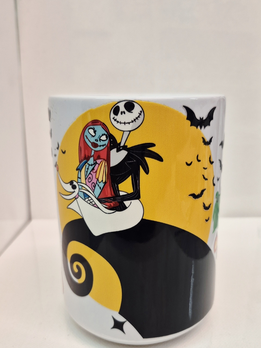 🏷3/$12 Halloween Character Jack Skellington Sally Bats Ceramic 15oz Mug White